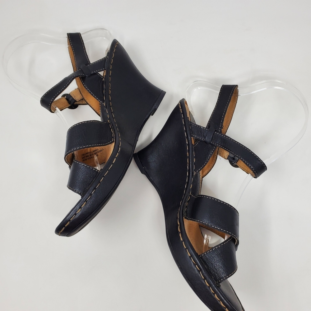 Born Wedge Leather Sandals - Picture 7 of 11